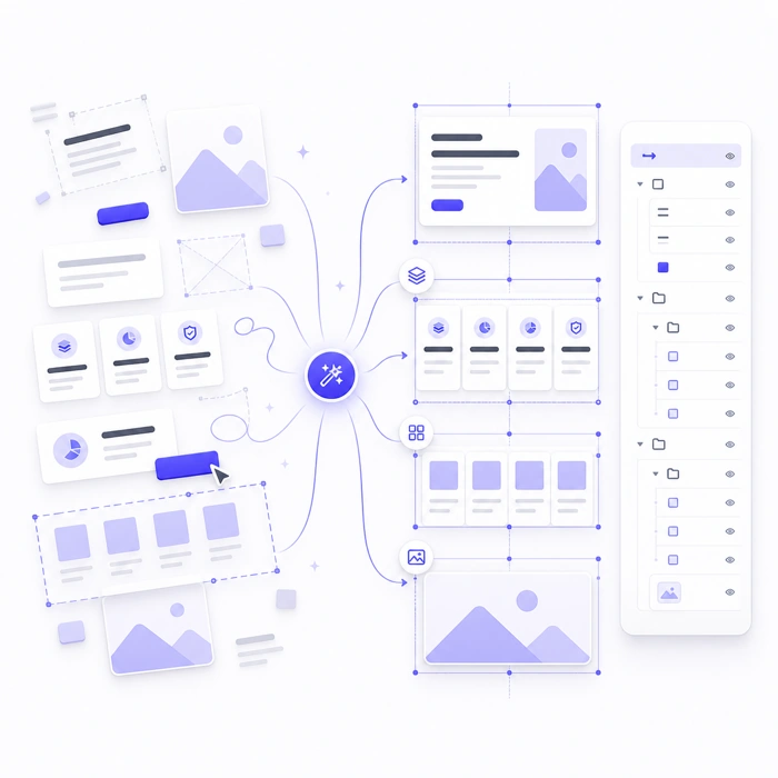 Automatically organize recognized page elements into layers