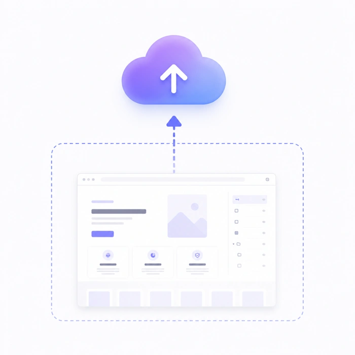 Upload a page screenshot to the recognition area